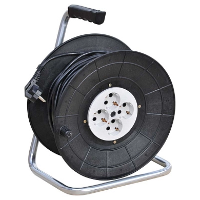 Удлинитель на катушке 50м (4 роз., 3,0кВт, с/з, ПВС-Т 3х1,5)