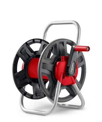 Катушка для шланг. 45м х 1/2 и 15м х3/4, сталь. опоры, пластик. барабан, HRM-45 (8-428405_z02)GRINDA
