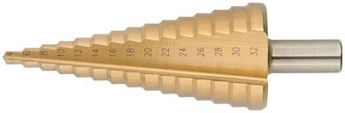 Сверло ступенчатое 4-32мм HSS, 15 ступеней (F_36384М) MOS