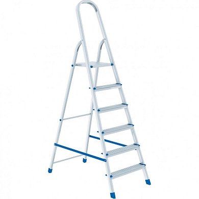 Лестница-стремянка алюмин., 6 ступ, 1230мм, слож.2025х475х110мм, (97716) СИБРТЕХ