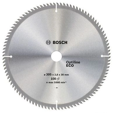 Диск пильный 305x30x2.8x100 Optiline Wood Eco (2 608 641 797) BOSCH