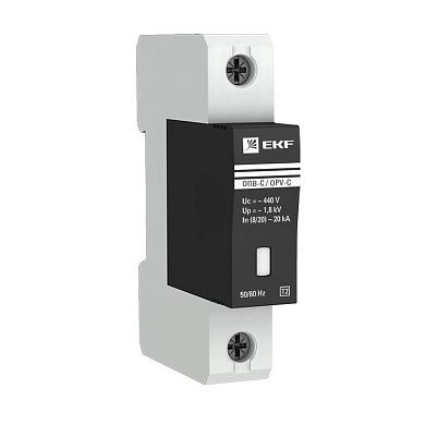 Ограничитель импульсных напряжений ОПВ-D/1P (230В In 5кА с сигнал. УХЛ-4) opv-d1 EKF PROxima