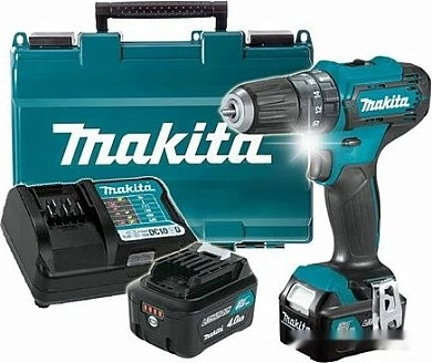 Дрель-шуруповерт ударная аккум. HP 333 DWME (12.0 В, 2 акк. х 4.0 А/ч Li-Ion, 30 Нм, чем.) MAKITA