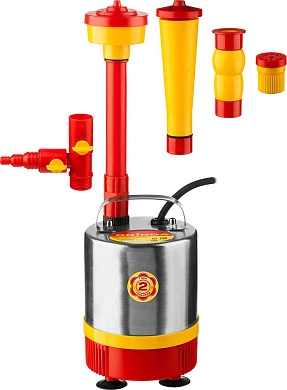 Насос GRINDA фонтанный д/чистой воды, нерж. сталь, 3 насадки, пропуск. способ. 1750 л/ч, высота пода