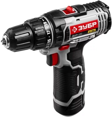 Дрель-шуруповерт аккум. ДШЛ-121 (12.0 В, 1 акк. х 1.3 А/ч Li-Ion, 25 Нм, кор.) ЗУБР