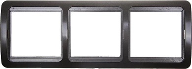 Панель "ГАММА" накладная, вертикальная, цвет темно-серый металлик, 3 гнезда (SV-54149-DM) СВЕТОЗАР