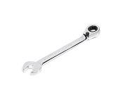Ключ комбинированный с трещ., реверсивный, 12х12мм, хром.покр. (118796) HORTZ