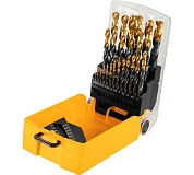 Набор сверл по металлу 1.0-13.0 мм, HSS-TIN, 25 шт. (72323) Denzel