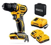 Дрель-шуруповерт бесщеточная 20 В, 45Нм, 2 АКБ LMS 2Ач, сумка(CB-45-22) STEHER