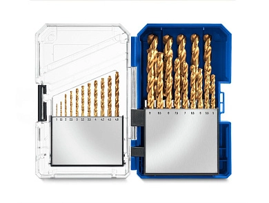 Набор сверл по металлу 1.0-13.0 мм, HSS-TiN, 25шт., класс А "ТИТАН" (29617-H25) ЗУБР