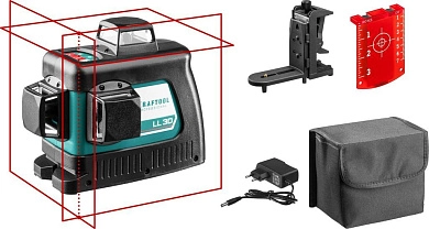 Нивелир лазерный "LL-3D-2", 360 гр., 20м / 70м, сверхъяркий, IP54, точн. 0,2 мм/м (34640-2) KRAFTOOL