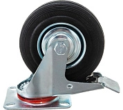 Колесо поворотное резина SCb 55 125 мм с тормозом (N)(1024167) TOR