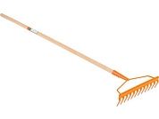 Грабли металлические 12 зубые с деревянным черенком 130см (35757) FLO