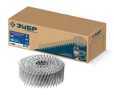 Гвозди монтажные по бетону оцинкованные CSN 40х2.1мм, 14000 шт (305386-40) ЗУБР