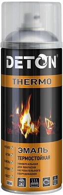Эмаль термостойкая - Серебристая - аэр. 520мл THERMO (DTN-A70667) DETON