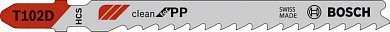 Пилка лобзиковая T 102 D, HCS (полипропилен), 5шт. (2 608 667 444) BOSCH