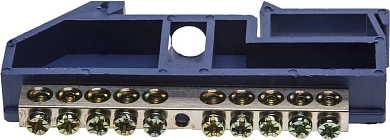 Шина нулевая на DIN-изоляторе, макс. ток 100А, 5,2мм, 10 полюсов (49807-10) СВЕТОЗАР