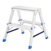 Лестница-стремянка алюмин. двустор., 2 ступ, 430мм, слож.480х420х160мм, (97922) СИБРТЕХ