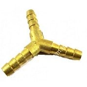 Штуцер пневматический Y-образный "елочка" 8мм (латунь) (HD-1288) H-D