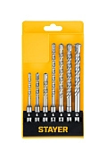 Набор сверл SDS-plus, 7шт., квадро: 5,6,8х110; 6,8,10,12х160 "HERCULES-4Х" (29290-H7) STAYER