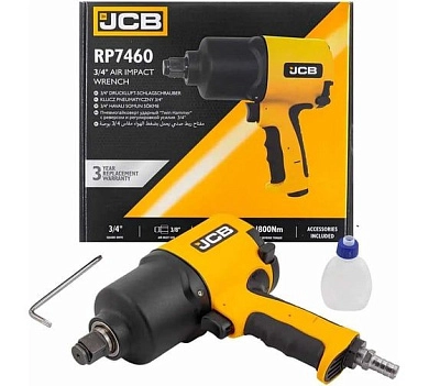 Гайковерт ударн. пневм., с реверсом "Twin Hammer" (3/4", 1800 Нм, кор.) (JCB-RP7460) JCB