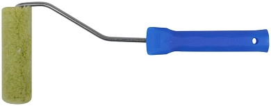 Валик меховой 100мм/6мм, туба 15мм, ворс 10мм, ручка 400мм, зеленый, полиакрил (F_02693) FIT