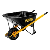 Тачка строительная,усиленная,2-х кол. грузпод 230кг,объем140 л (68999) колесо 15х6.00-6 Denzel