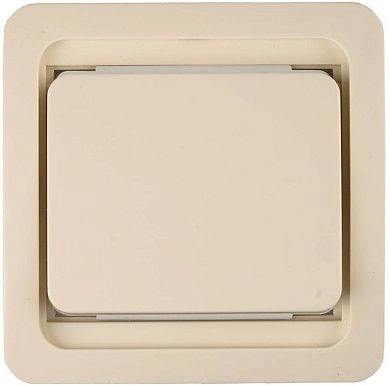 Выключатель "ГАММА" одноклавишный, без подсветки, цвет бежевый, 10А/~250В (SV-54130-B) СВЕТОЗАР