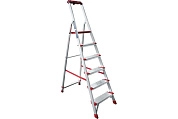 Лестница-стремянка алюм. проф. с органайзером NV3118 (6 ступ., 129/206см, 6.3кг) Новая высота