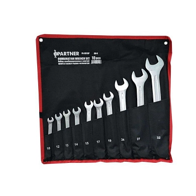 Набор ключей комбинированных 10-32мм, 10пр., на полотне (PA-3010P) Partner