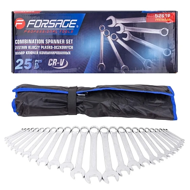 Набор ключей комбинированных 25пр. 6-28,30,32мм (F-5261P Premium) Forsage