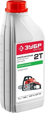 Масло моторное минеральное 2T 1л (ЗМД-2Т-М) ЗУБР