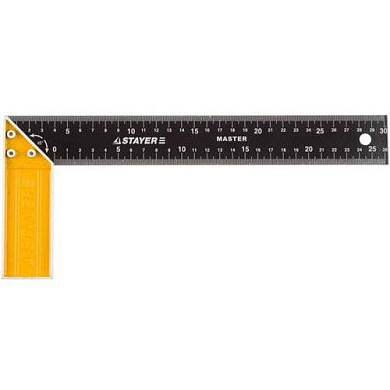 Угольник "MASTER" столярный, стальное полотно, 250мм (3430-25_z01) STAYER