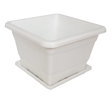 Горшок квадратный 3 л (белый) БЗПИ