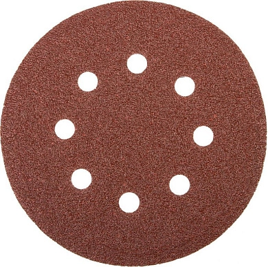 Круг шлифовальный д=115 мм, 8 отв., зерно 40, велкро осн., 5 шт. "MASTER" (35450-115-040) STAYER