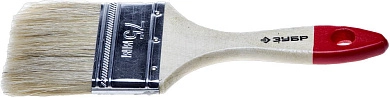 Кисть плоская 75мм, натур. светл. щетина, дер. ручка "УНИВЕРСАЛ-СТАНДАРТ" (4-01001-075) ЗУБР