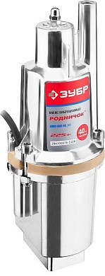 Насос "Родничок" вибрационный, ЗУБР ЗНВП-300-40_М2, шнур 40м, 225Вт, 24л/мин, напор 60м, погружной,
