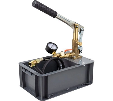 Насос ручной опрессов. для тестир. водопровод. систем с маномет. и шланг. 1м (FK-HS-HP05) FORCEKRAFT