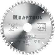 Диск пильный 190х30х2.6х48Т по дереву "PRECISSION" (36952-190-30) KRAFTOOL