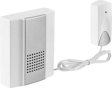 Звонок СВЕТОЗАР "НОТА" электрический с кнопкой, 25 мелодий, 2м, 3АА