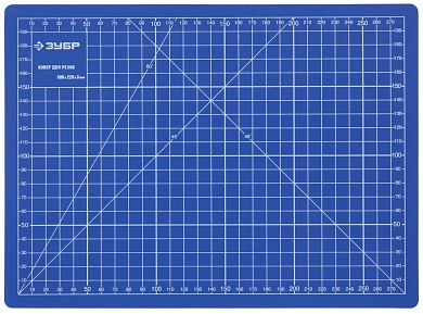 Коврик защитный, непрорезаемый, 3мм, цвет синий, 300х220 мм "ЭКСПЕРТ" (09903) ЗУБР