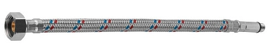 Подводка гибкая ЗУБР для воды, к смесителям, оплетка из нержавеющей стали, удлиненная, г/ш 0,6м