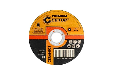 Круг отрезной 125х1.0х22.23 мм для металла, нерж. стали и чугуна Premium Ceramics (F_50-858) CUTOP