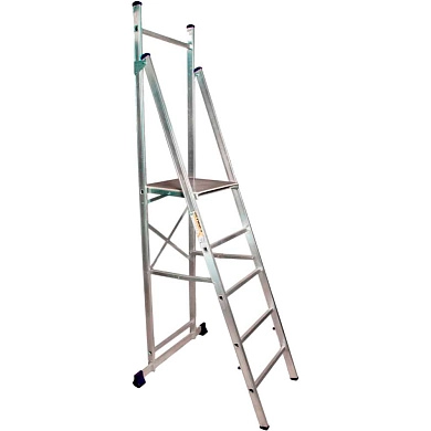 Лестница-стремянка алюм. помост АРЕ (5 ступ. 133/246см, 9.8кг) АЛЮМЕТ