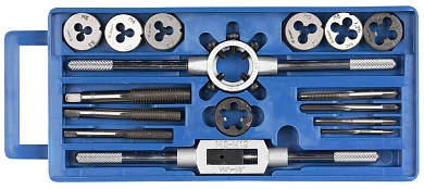 Набор метчиков и плашек М3-М12, 16пр., 9ХС (28122-H16) ЗУБР