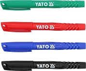 Набор маркеров технических, 4 шт. (черный, зеленый, синий и красный)(YT-69304) YATO