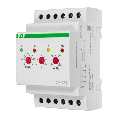 Реле контроля напряжения CP-731 (230-290В 8А 1NO/1NC) EA04.009.005 Евроавтоматика ФИФ