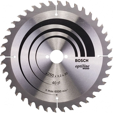 Диск пильный 250х30х3.2х40 Optiline (2 608 640 728) BOSCH