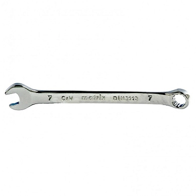 Ключ комбинированный, 7 мм, CrV, полированный хром (15151) MATRIX