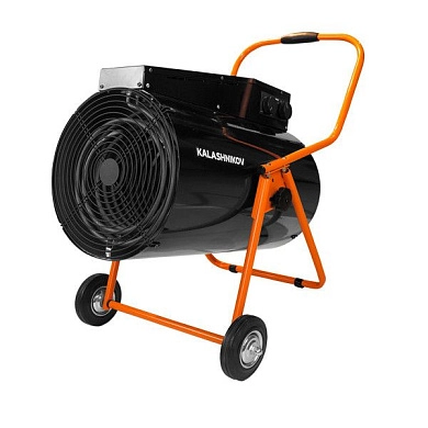 Пушка тепловая электрическая KVF-E15-31 (15 кВт, 1600 м3/ч, 380-400В, кругл.) KALASHNIKOV